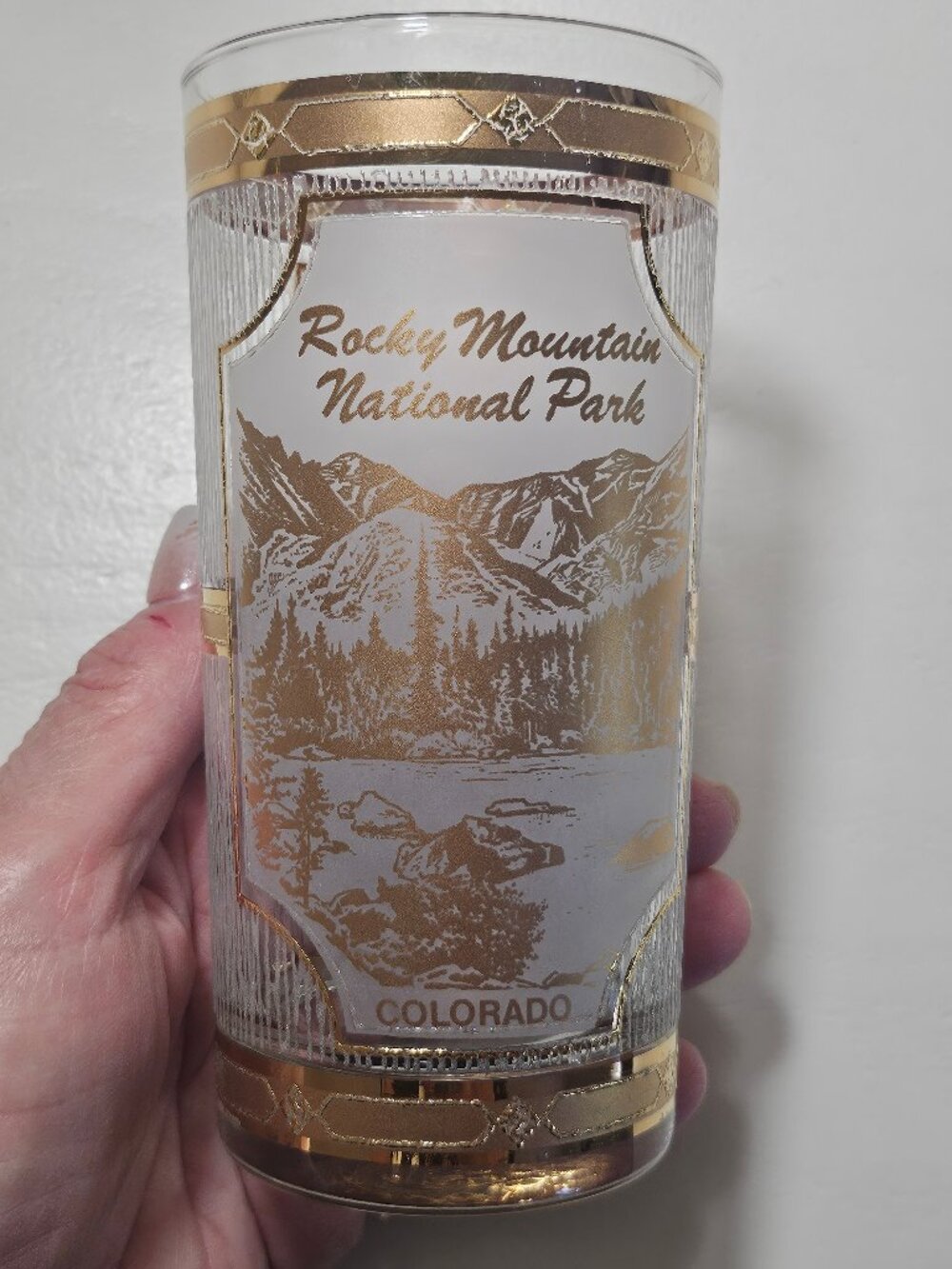 MCM, Culver, 22K Gold, Rocky Mountain National Park Highball Glass Tumbler